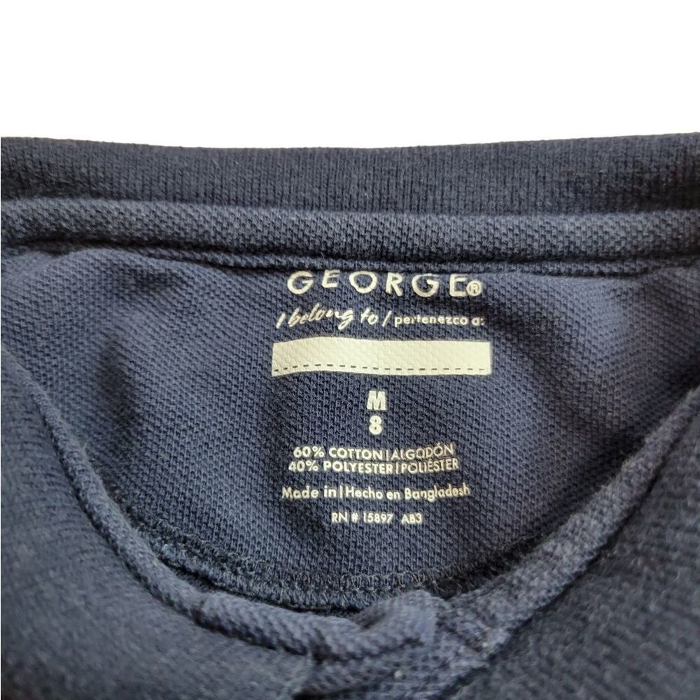George Navy School Uniform Longsleeve Polo Shirt M8 — image 3 of 3
